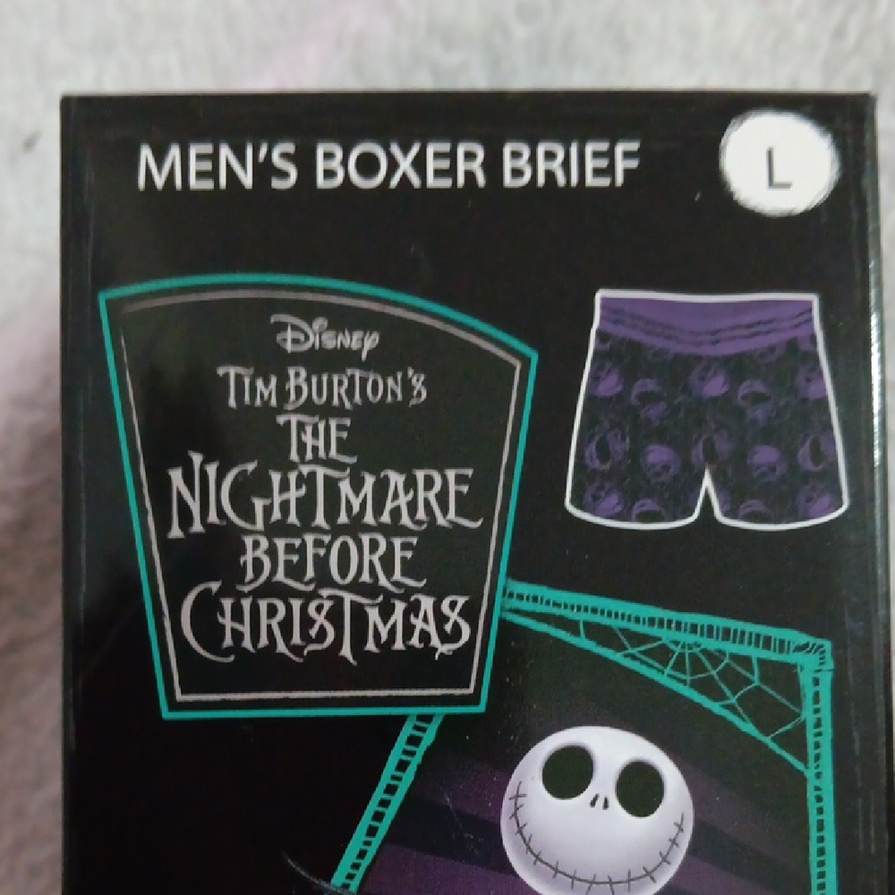 Disney The Nightmare Before Christmas Black and Purple Boxer Briefs - Picture 2 of 5